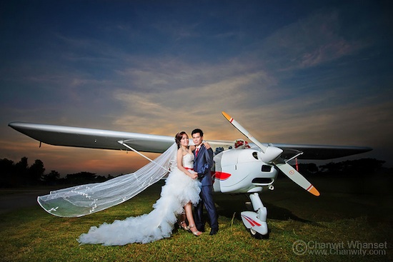 Pre Wedding in front of Airplane  