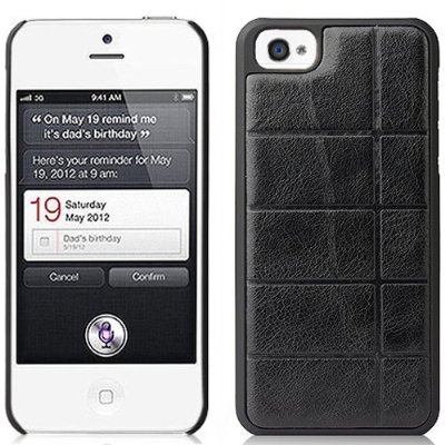 Black Leather case for iphone 5