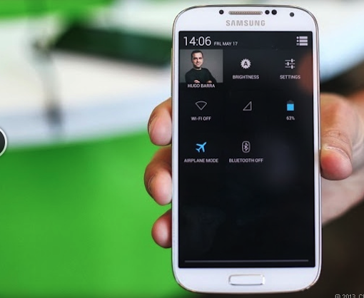 Quick Settings on samsung galaxy s4 with pure google android jelly bean