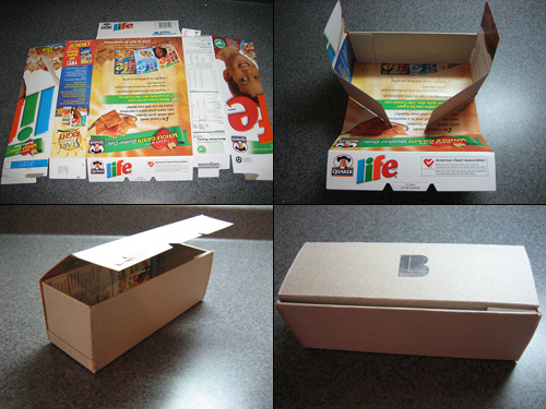 Use cereal boxes to make little gift boxes