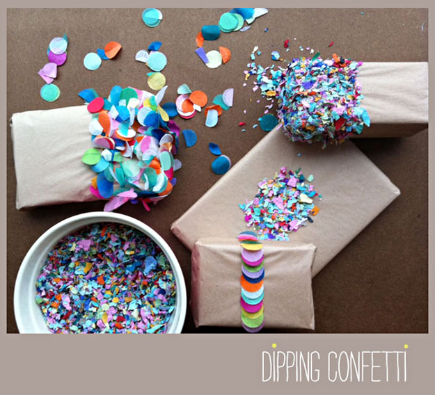 Dip a Gift bag in Confetti 