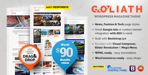 Goliath WordPress Ads Optimized News & Reviews Magazine