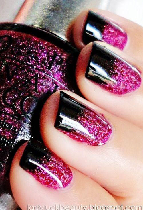 pink and black sparkling
