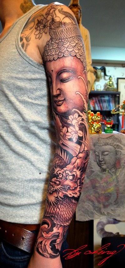 Buddha 22 Professional Tattoo designs For Men Arm & Shoulder