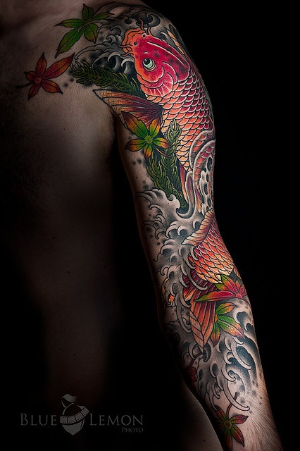 Fish 22 Professional Tattoo designs For Men Arm & Shoulder