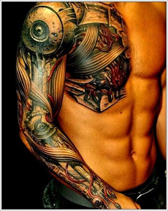 mechanical 22 Professional Tattoo designs For Men Arm & Shoulder