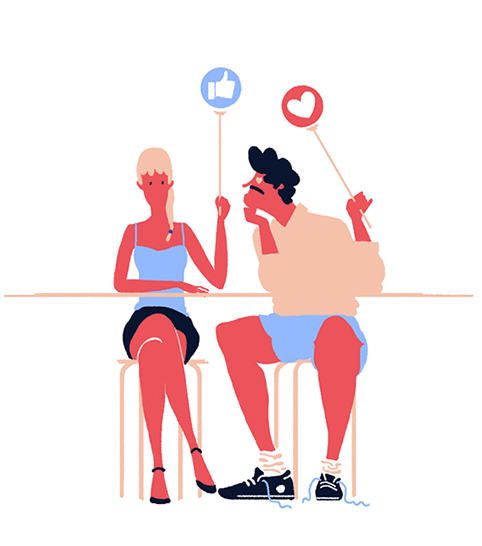 11 illustrations That Depict Harsh Reality Of People On Facebook