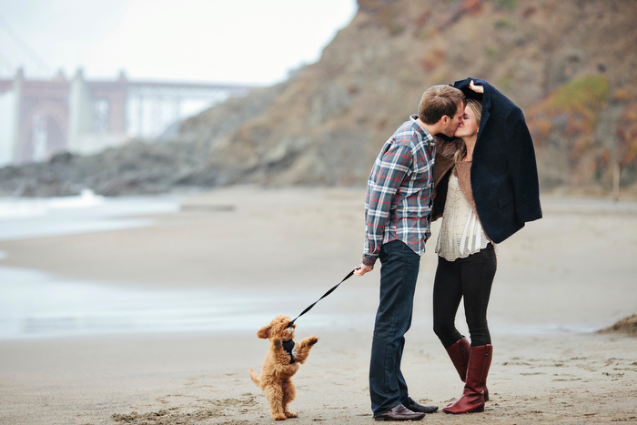 Engagement Photos in San Francisco, at Baker Beach.