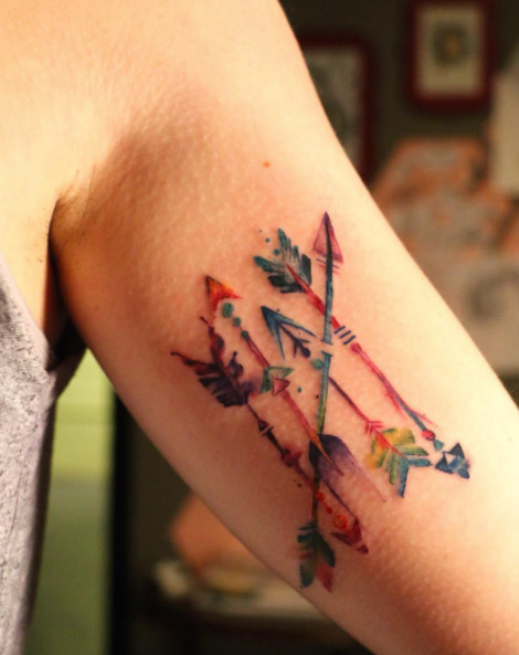watercolor-arrow-tattoo-1