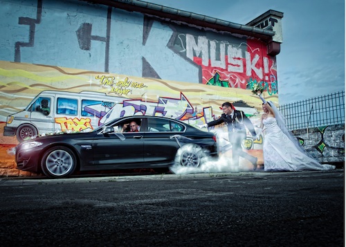 BMW Drifting Wedding Photography