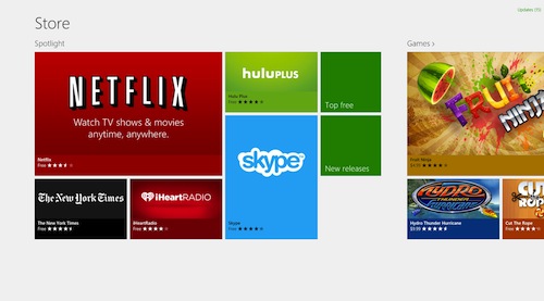 Windows 8 Store For Apps 