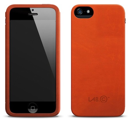 Lab C iphone 5 orange pure leather grip