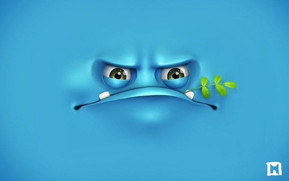 Blue Grumpy HD Wallpaper