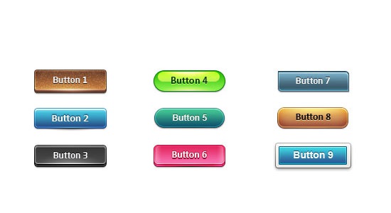 Slick Modern Buttons : PSD