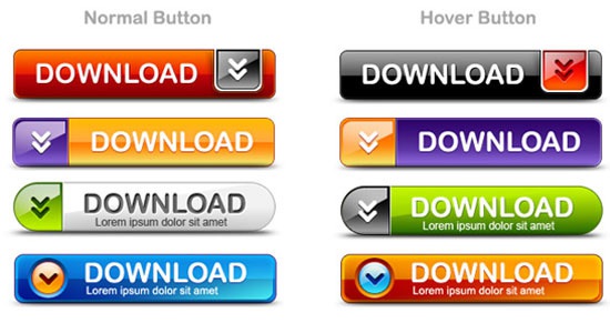 Download Buttons PSD Pack