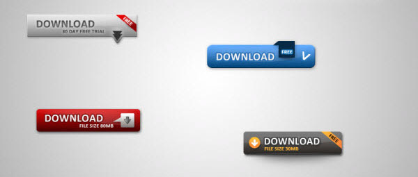 Clean Download Buttons Pack