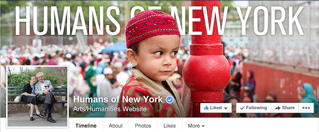 Humans of New York Facebook Page